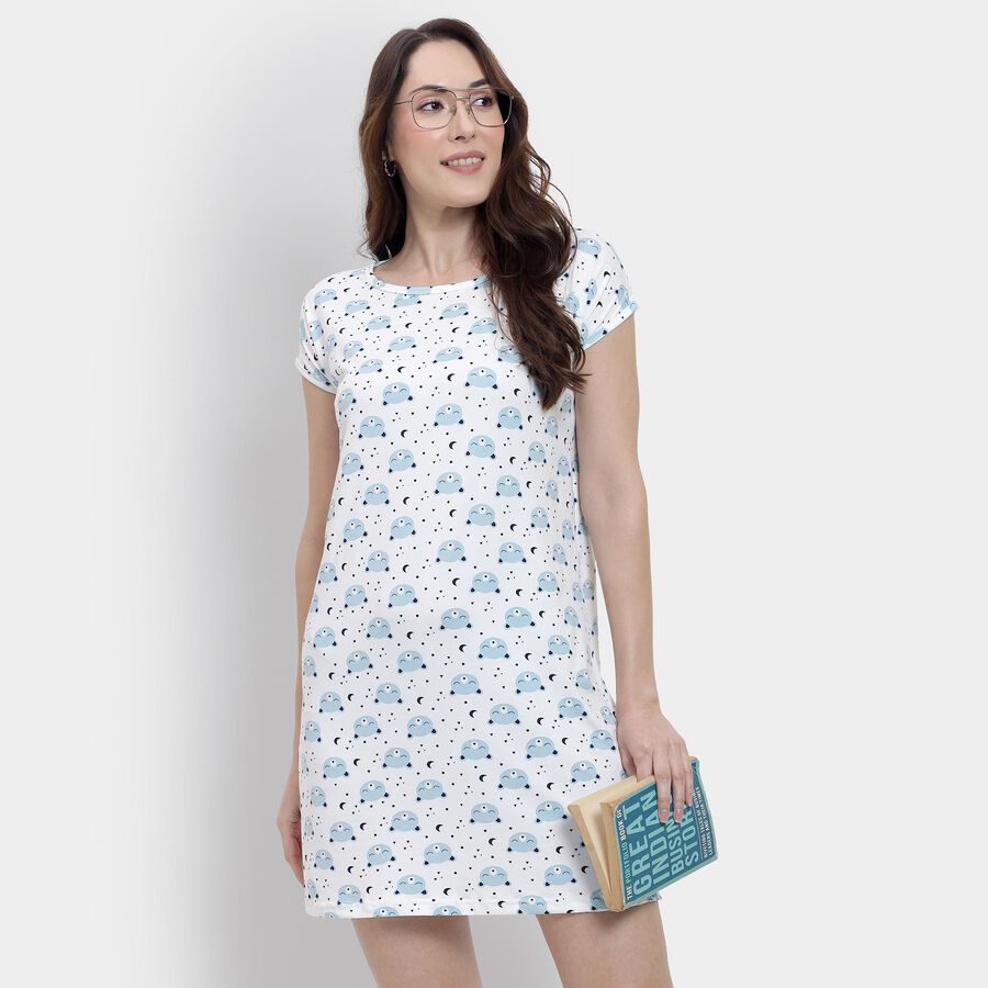 Ladies' Nighty, सफ़ेद, large image number null