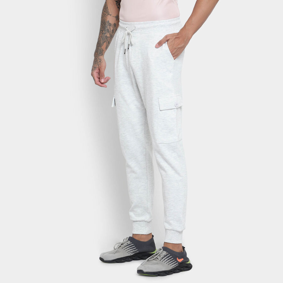 Solid Track Pants, Melange Light Grey, large image number null