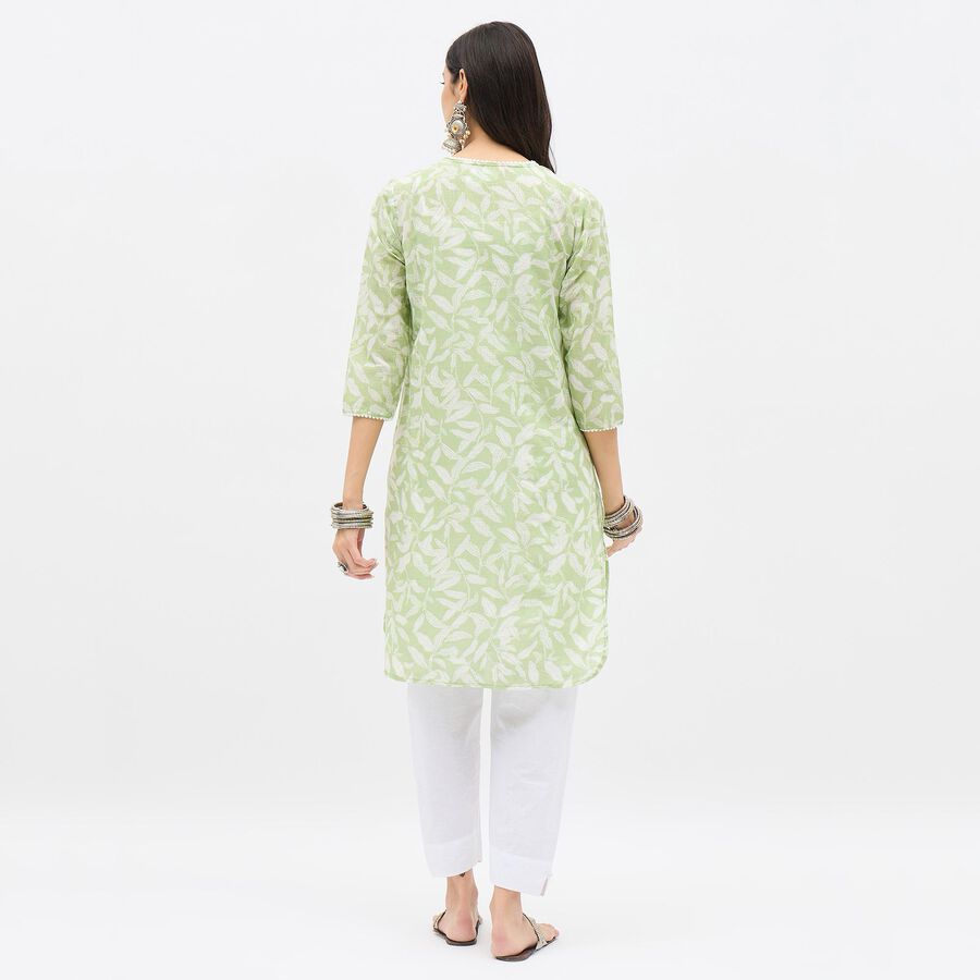 Ladies' 100% Cotton Kurta, Light Green, large image number null