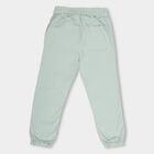 Girls' Light Mint Green Elastic Waist Buttoned Trousers, Light Green, small image number null