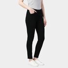 Women's Black Skinny Fit High-Rise Jeans, Black, small
