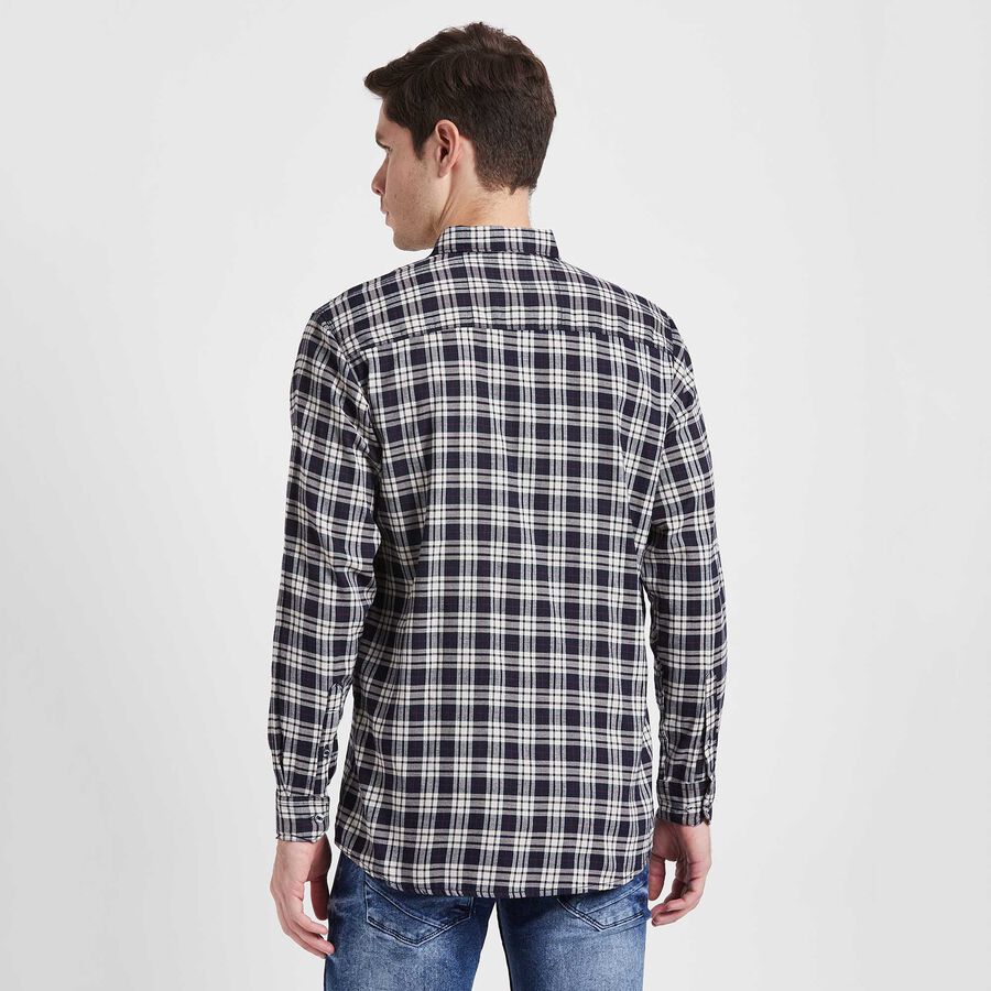 Checks Casual Shirt, Dark Blue, large image number null