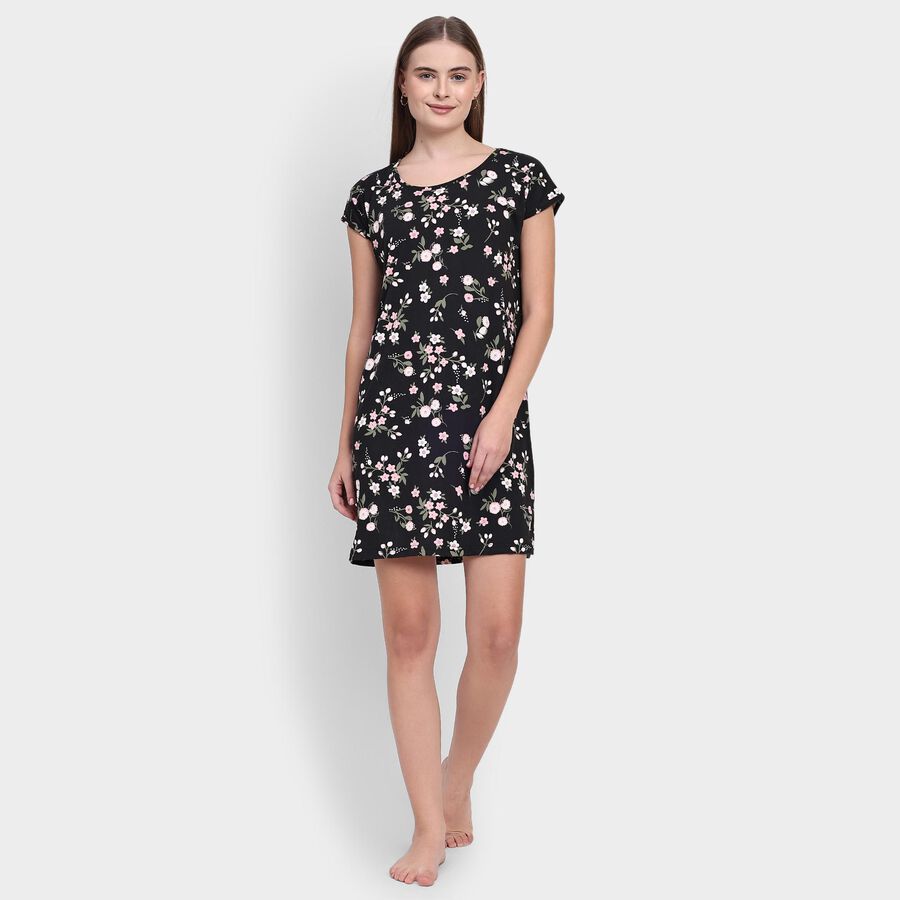 Ladies' Nighty , काला, large image number null