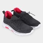 Women's Grey Lace-Up Sneakers, ग्रे, small