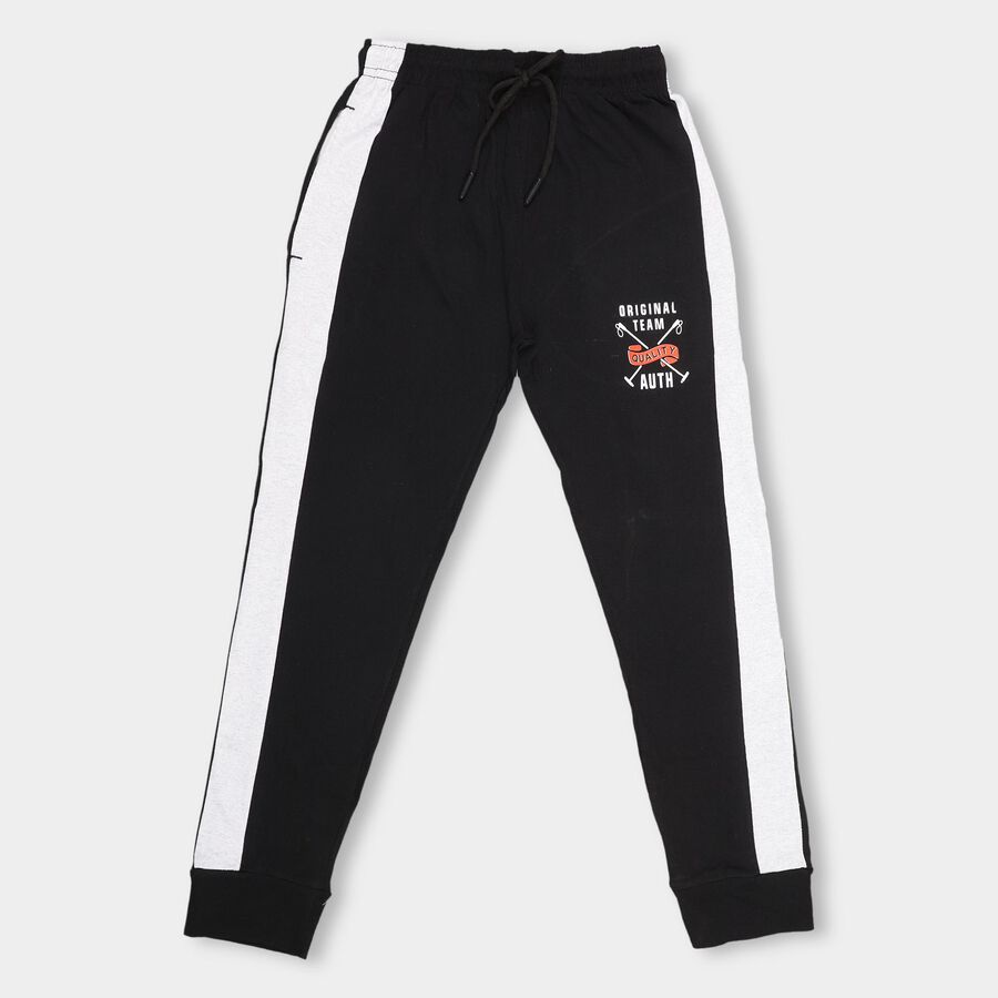 Boys' Jet Black Jogger Pyjama, Black, large image number null