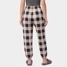 Women's Brown Relaxed Fit Checked Harem Pants, भूरा, small
