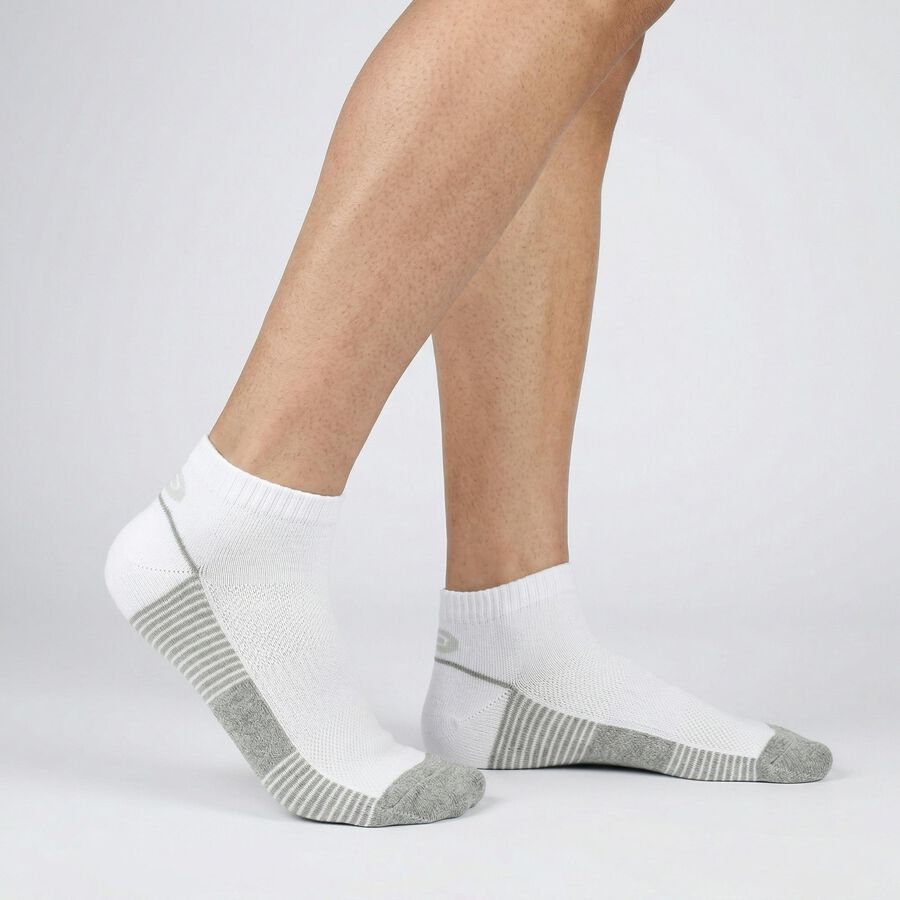 Men's White Regular Fit Striped Pack of 3 Socks, Mid Blue, large