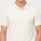 Men's White Polo Neck Polo T-Shirt, सफ़ेद, small