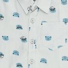 Boys' 100% Cotton Casual Shirt, Light Blue, small image number null