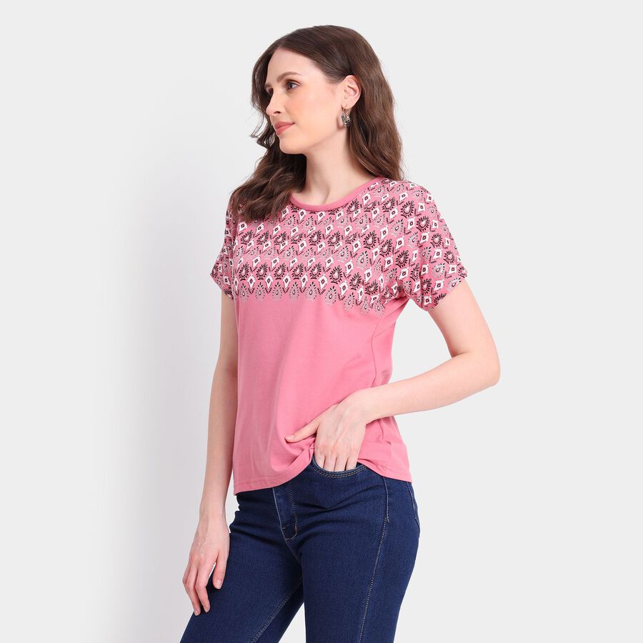 Ladies' Round Neck T-Shirt, Purple, large image number null