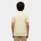 Boys Bright Yellow Crew Neck Casual Half Sleeve T-Shirt, Yellow, small