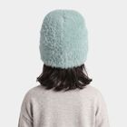 Girls' Mint Green Embroidered Rainbow Beanie Cap, हल्का हरा, small