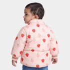 Infants' Pink Stand Collar Puffer Jacket, हल्का गुलाबी, small