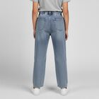 Boys' Light Blue Relaxed Fit Straight-Leg Jeans, मध्यम नीला, small image number null