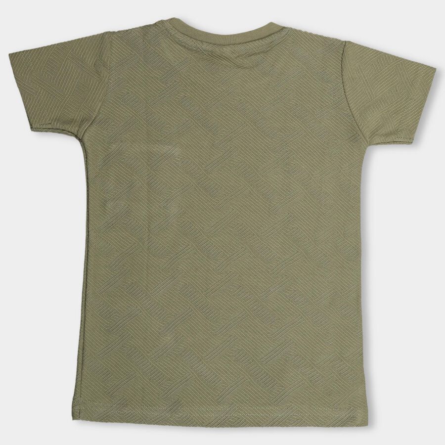 Boys' Half Sleeves T-Shirt, Olive, large image number null