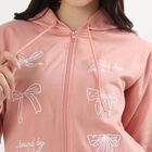 Women's Light Pink Hooded Casual Sweatshirt, गुलाबी, small image number null