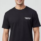 Men's Black Round Neck Minimalist T-Shirt, काला, small