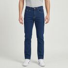 Men's Blue Slim Fit Classic Five Pocket Jeans, Mid Blue, small