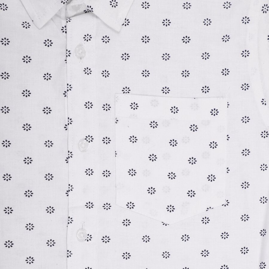 Boys' 100% Cotton Casual Shirt , White, large image number null