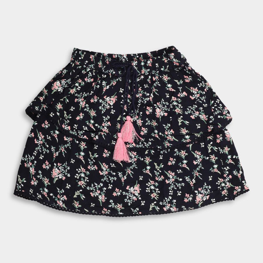 Girls' Skirt , नेवी ब्लू, large image number null
