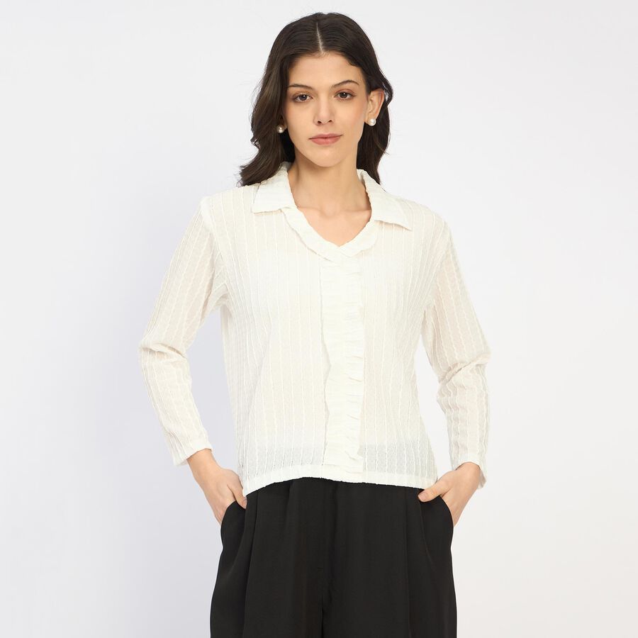 Ladies' Shirt, ऑफ व्हाइट, large image number null