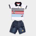 Boys' Cotton Woven Baba Suit, सफ़ेद, small image number null