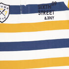Boys Cotton Stripes T-Shirt, Navy Blue, small image number null