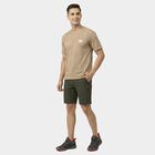Men's Beige Athleisure T-Shirt, गहरा पीला, small