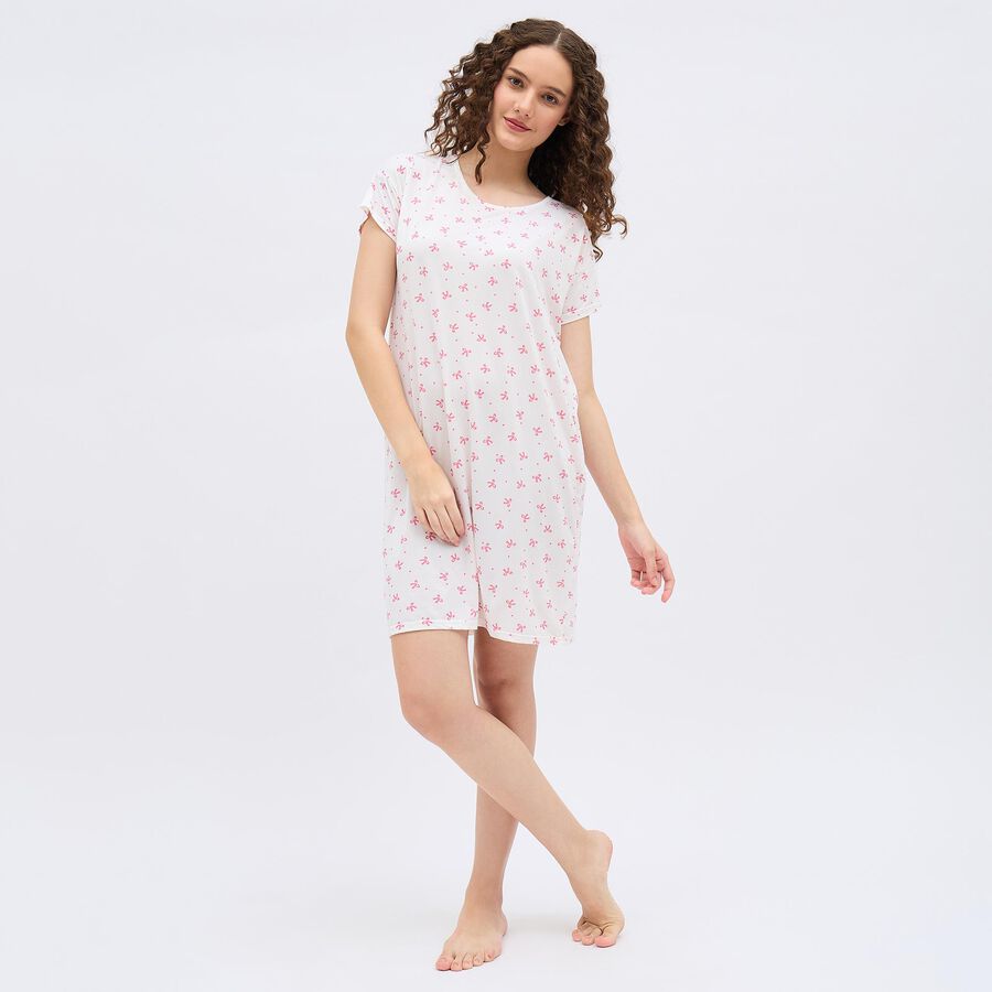 Ladies' Nighty, सफ़ेद, large image number null