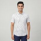 Men's Light Grey Cotton Spread Collar Classic Casual Shirt, हल्का ग्रे, small