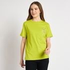 Ladies' 100% Cotton Round Neck T-Shirt , Neon Green, small image number null