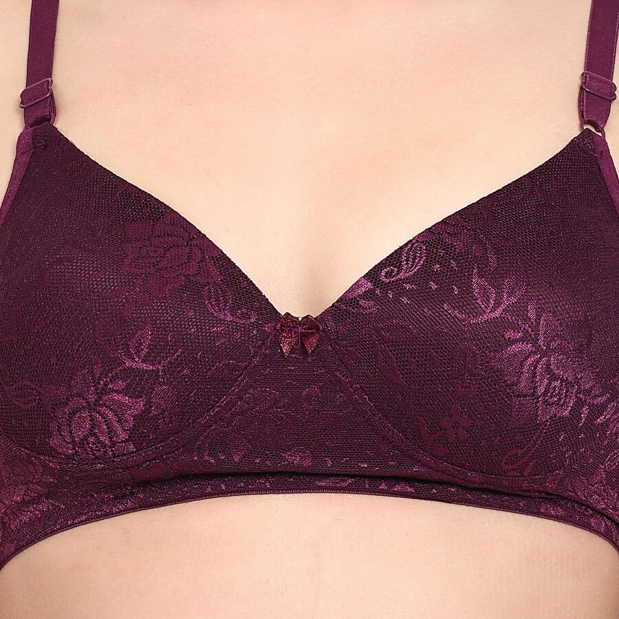 Ladies' Bra, Wine, large image number null