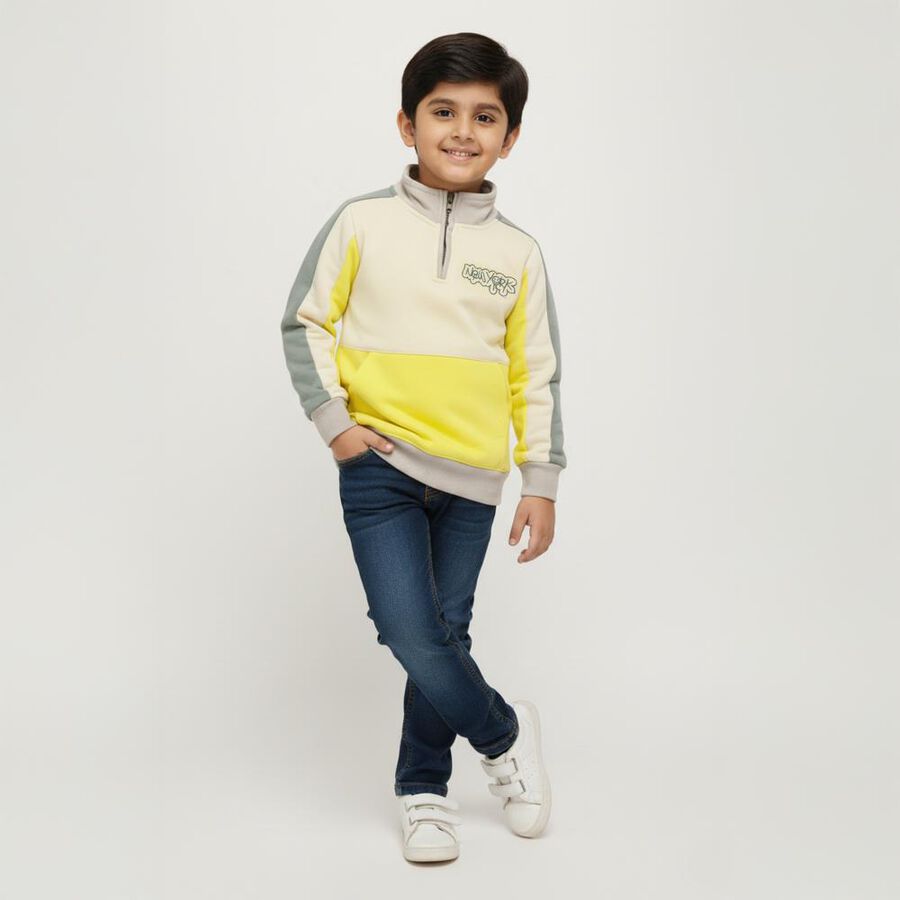 Boys' Sweatshirt, पीला, large image number null