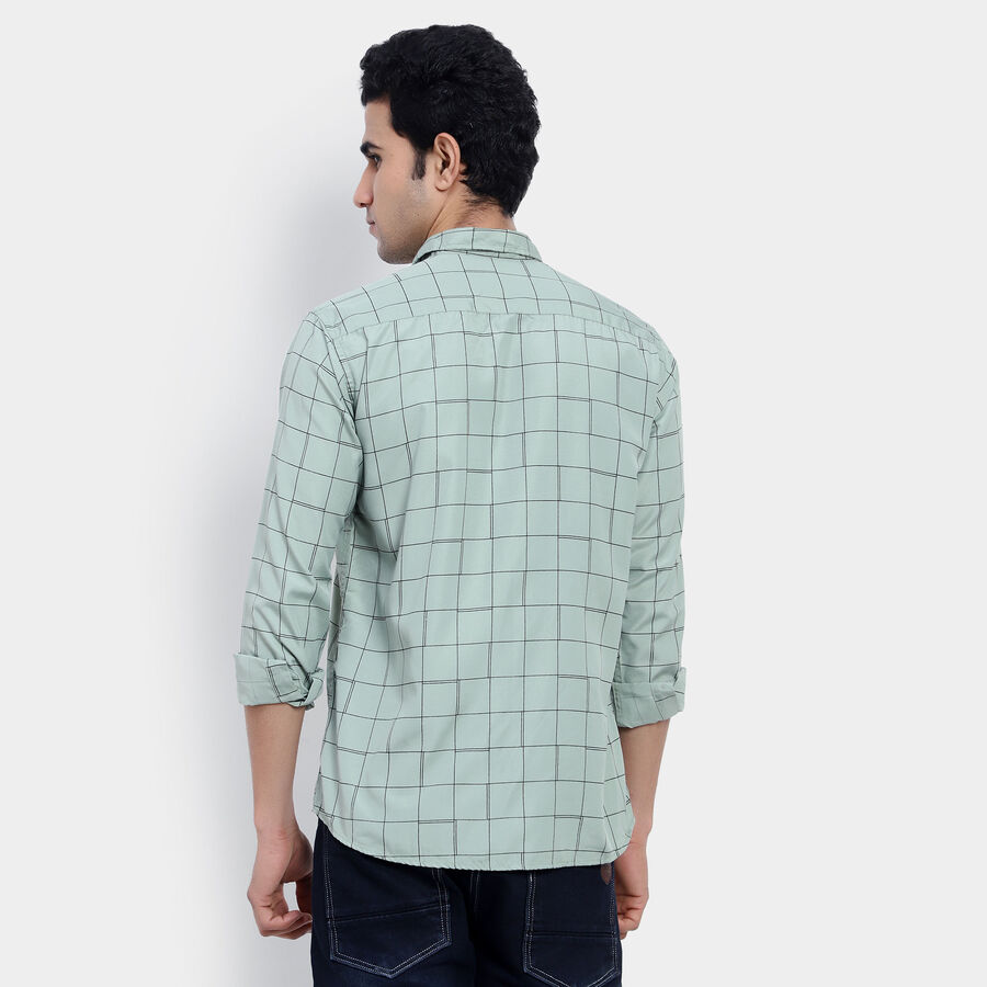 Checks Casual Shirt, Light Green, large image number null