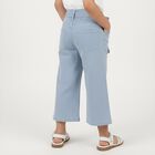 Girls' Light Blue Wide Leg Tie Waist Jeans, हल्का नीला, small image number null