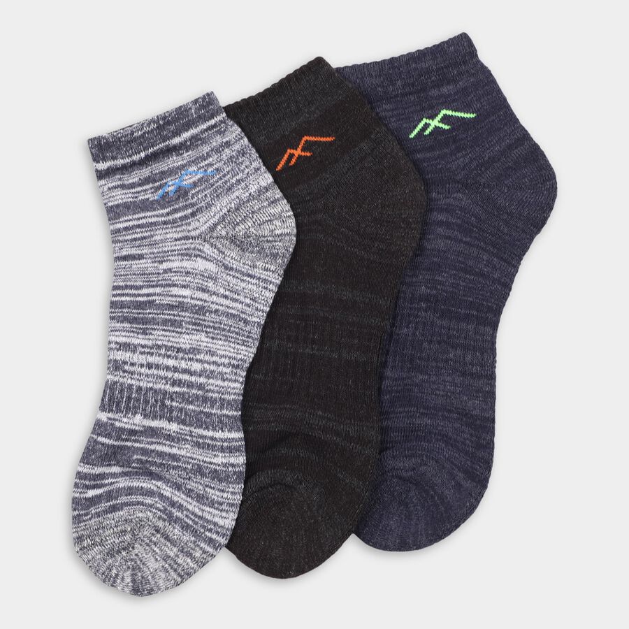 Men's Socks (Pack of 3), चारकोल, large