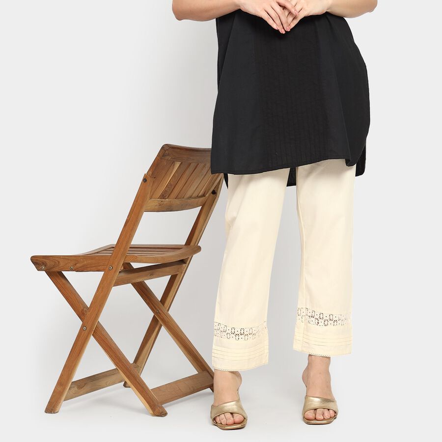 Ladies' 100% Cotton Palazzos, गहरा पीला, large image number null
