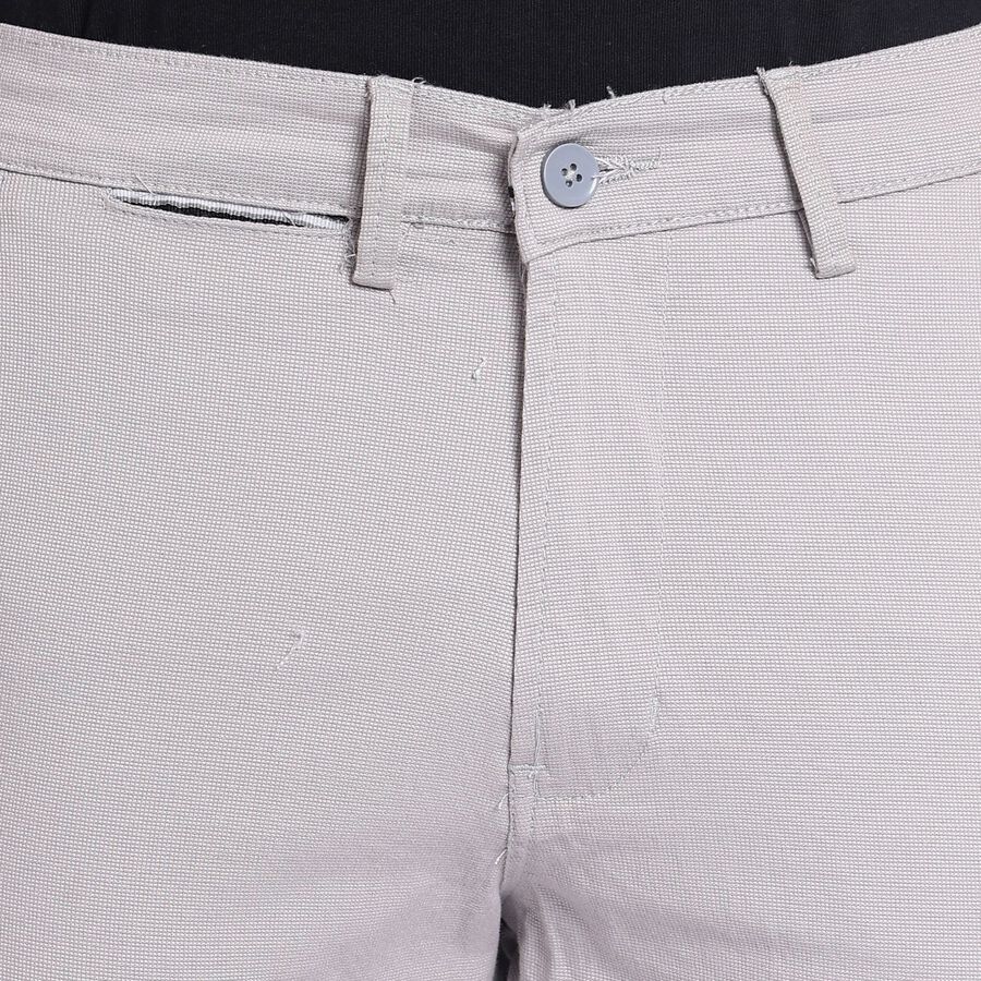 Men's Slim Fit Casual Trousers, हल्का ग्रे, large