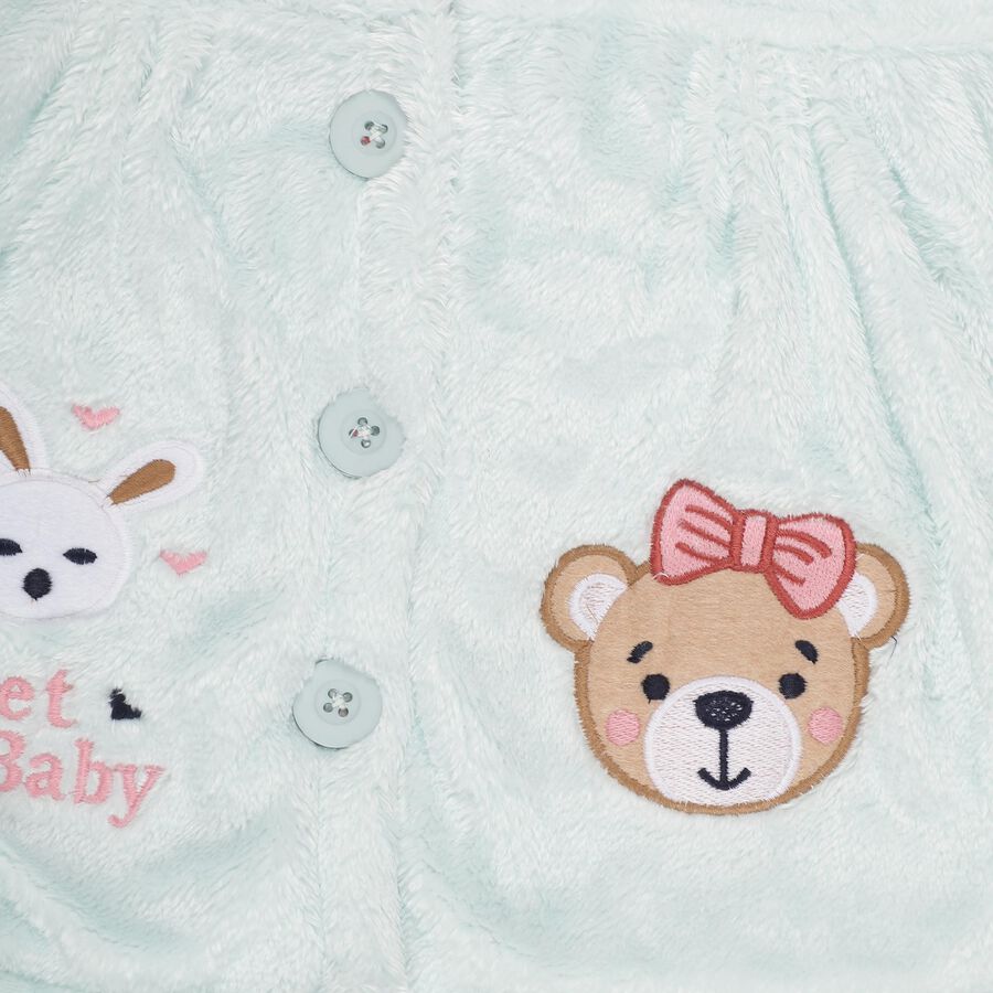Infants Light Mint Green Hooded Casual Hipster Set, Light Green, large image number null