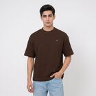 Men's Brown Round Neck Regular T-Shirt, Brown, small