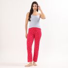 Women's Muted Charcoal Gray Relaxed Fit Solid Pyjama, Fuchsia, small