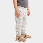 Infants Charcoal Striped Jogger Fit Pyjama, चारकोल, small