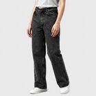 Women's Dark Grey Straight Fit Washed Jeans, Dark Grey, small