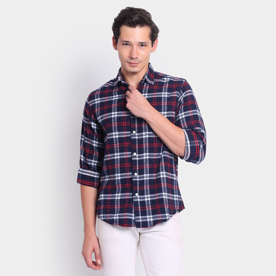 Men's 100% Cotton Casual Shirt, लाल, large image number null