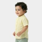 Infants Yellow Cotton Casual Shirt, Yellow, small