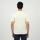 Men's White Round Neck Casual T-Shirt, ऑफ व्हाइट, small