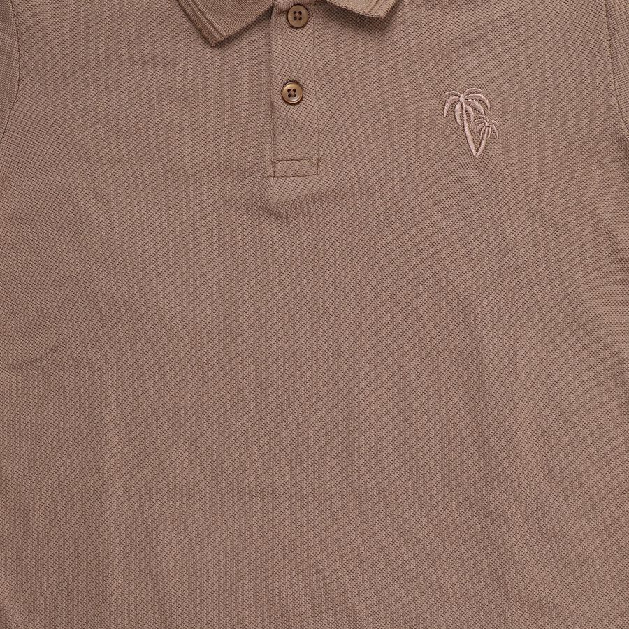 Boys' Dark Rust Brown Crew Neck Graphic Printed T-Shirt, Brown, large