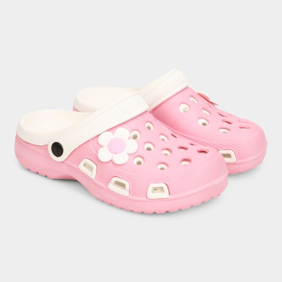 Boys Solid Clog, Pink, large image number null