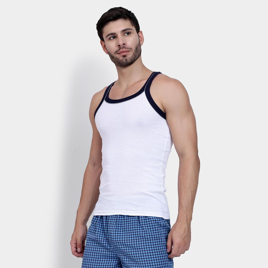 Men's 100% Cotton Gym T-Shirt , सफ़ेद, large