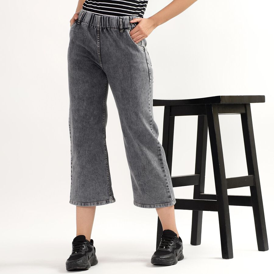 Ladies' High Rise Jeans , Dark Grey, large image number null